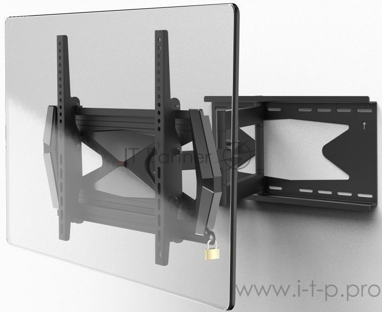 Кронштейн для телевизора Hama FULLMOTION Professional черный 32-65 макс.40кг настенный поворот и наклон