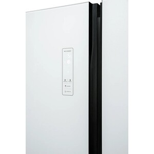 Холодильник Weissgauff WSBS 500 NFW Inverter белое стекло (двухкамерный)