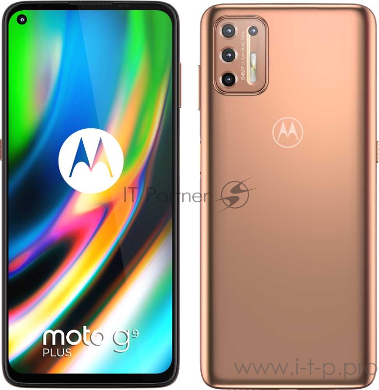 Смартфон Motorola XT2087-2 G9 Plus 128Gb 4Gb бирюзовый моноблок 3G 4G 2Sim 6.8 1080x2400 Android 10 64Mpix 802.11 a/b/g/n/ac NFC GPS GSM900/1800 GSM
