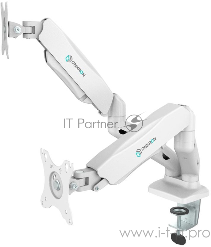 Кронштейн для мониторов Onkron G160W белый 13-27 макс.13кг настольный поворот и наклон верт.перемещ.