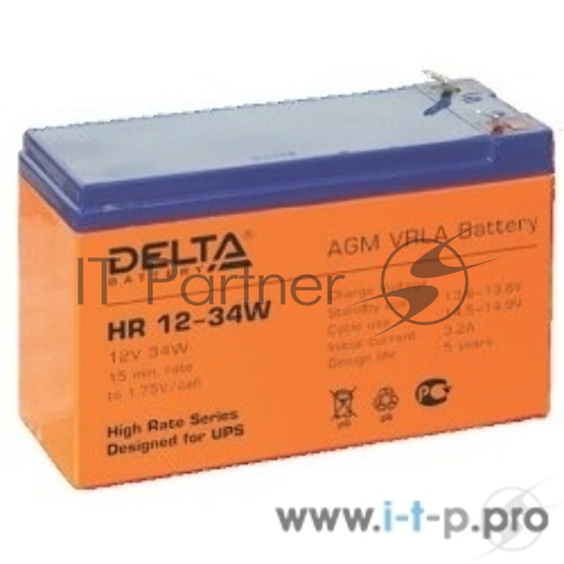 Батарея Delta HR 12-34W (12V, 8.5Ah)