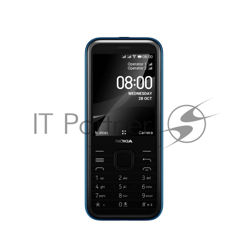 Телефон сотовый Nokia 8000 DS TA-1303 4G Blue, 2.8, 1 Core, 512MB + 4MB (ROM/RAM), Micro SD, up to 32GB flash, 2 Sim, LTE + GSM/WCDMA, BT v4.0, GPS, GLONASS, Micro-USB, 1500mAh, 110,2g, 56,5x132,2x12,34
