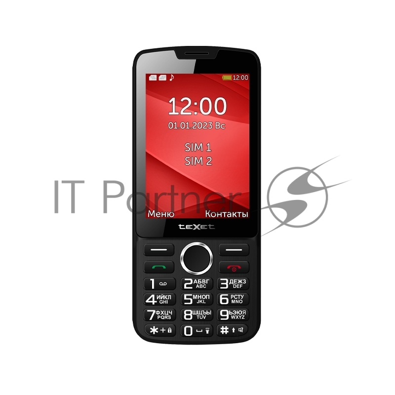 Мобильный телефон teXet TM-308 черный-красный