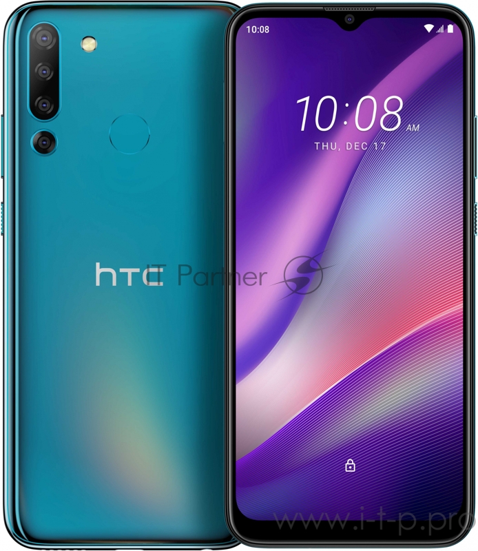 Смартфон HTC Wildfire E3 128Gb 4Gb синий моноблок 3G 4G 2Sim 6.517 720x1600 Android 10.0 13Mpix 802.11 a/b/g/n/ac GPS GSM900/1800 GSM1900 MP3 FM microSD max128Gb