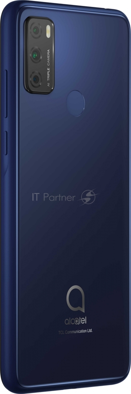 Смартфон Alcatel 6056H 3L 64Gb 4Gb синий моноблок 3G 4G 2Sim 6.52 720x1600 Android 11 48Mpix 802.11 b/g/n NFC GPS GSM900/1800 GSM1900 TouchSc MP3 FM A-GPS microSD max512Gb