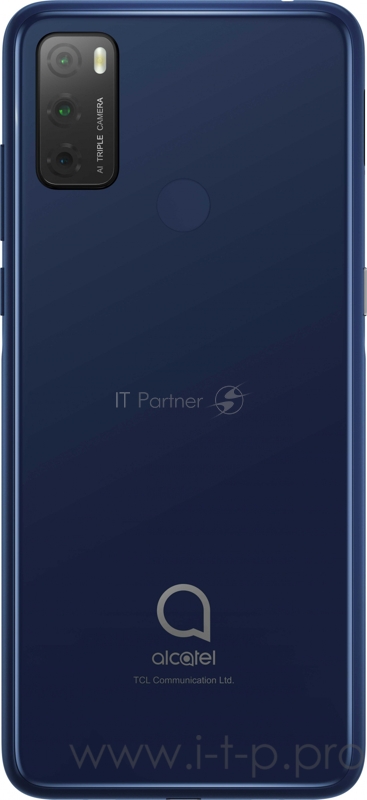 Смартфон Alcatel 6056H 3L 64Gb 4Gb синий моноблок 3G 4G 2Sim 6.52 720x1600 Android 11 48Mpix 802.11 b/g/n NFC GPS GSM900/1800 GSM1900 TouchSc MP3 FM A-GPS microSD max512Gb