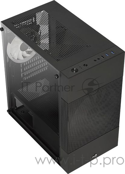 Корпус Aerocool Atomic Lite-G-BK-v2 черный без БП ATX 1x120mm 2xUSB2.0 1xUSB3.0 audio