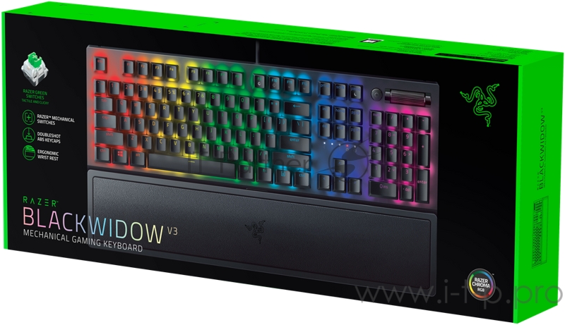 Клавиатура игровая Razer BlackWidow V3 (Green Switch) (RZ03-03540800-R3R1)