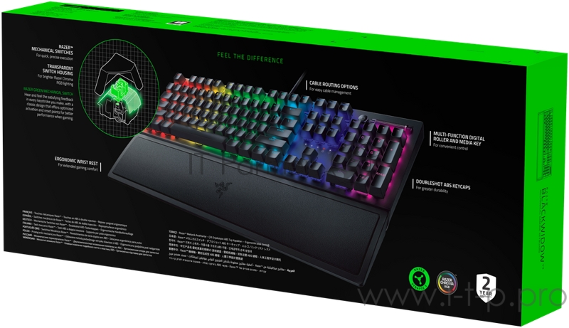 Клавиатура игровая Razer BlackWidow V3 (Green Switch) (RZ03-03540800-R3R1)