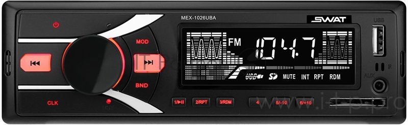 Автомагнитола Swat MEX-1026UBA 1DIN 4x50Вт