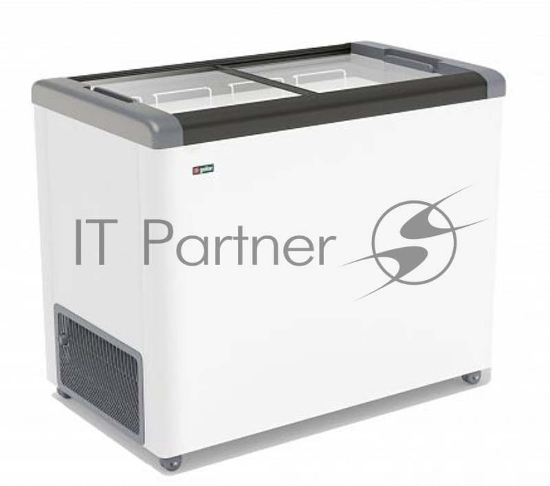 Морозильный ларь Frostor FG 350 С серый, FROSTOR GELLAR серия CLASSIC (морозильные лари с прямым стеклом), Прямые стеклянные шторки, Общий объем 350 л. Полезный объем 310 л. Класс энергоэффективности А, Потребление 391 кВтч/год, Хладогент R134a, Тем