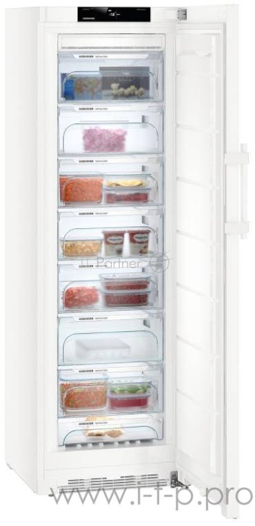 Морозильник LIEBHERR GN 4335-21 001, Морозильная камера с системой NoFrost, поколение BluPerformance. Цвет: белый Класс энергоэффективности А++ Потребление энергии за год * 168 кВт-ч/год Система замораживания Nofrost Наружные размеры (В/Ш/Г) 185 / 60