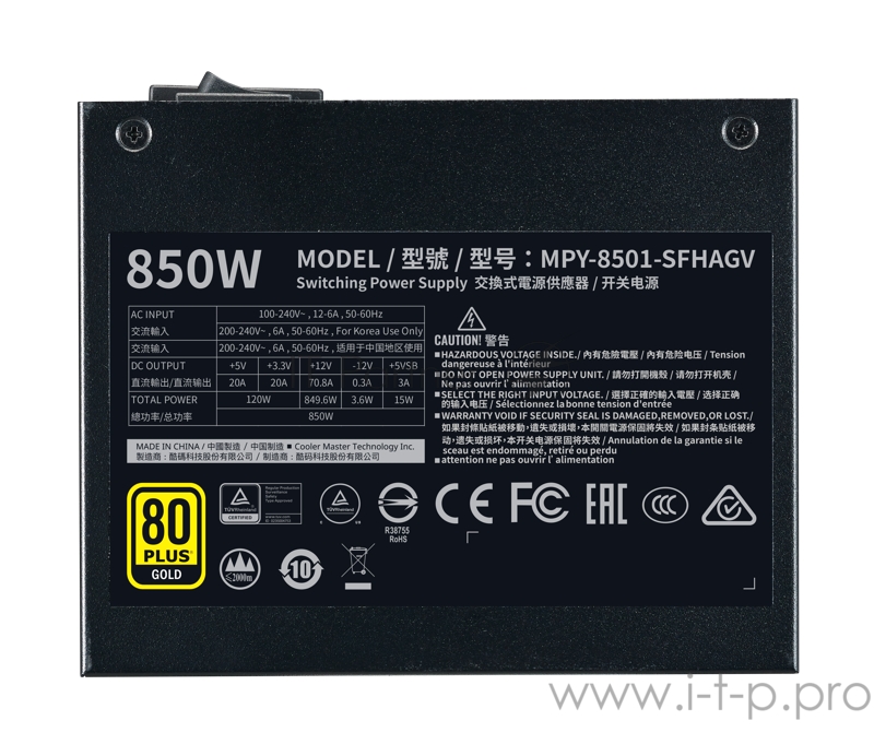 V850 MPY-8501-SFHAGV-EU SFX Gold 850W A/EU Cable