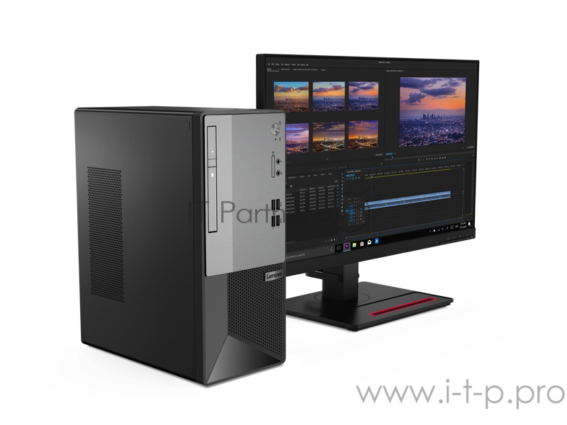 ПК Lenovo V50t 13IMB i3-10100, 8GB DIMM DDR4-2666, 256GB SSD M.2, Intel UHD 630, DVD-RW, 180W, USB KB&Mouse, NoOS, 1Y OS