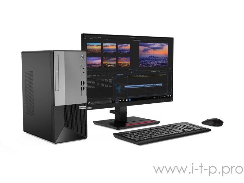 ПК Lenovo V50t 13IMB i3-10100, 8GB DIMM DDR4-2666, 256GB SSD M.2, Intel UHD 630, DVD-RW, 180W, USB KB&Mouse, NoOS, 1Y OS