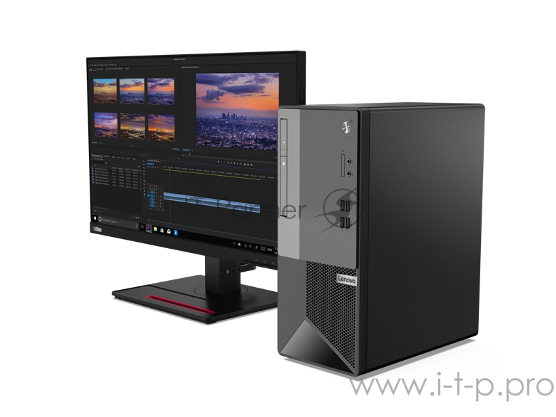 ПК Lenovo V50t 13IMB i3-10100, 8GB DIMM DDR4-2666, 256GB SSD M.2, Intel UHD 630, DVD-RW, 180W, USB KB&Mouse, NoOS, 1Y OS