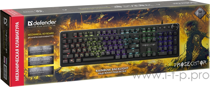 Клавиатура USB PROSECUTOR RU GK-370L 45370 DEFENDER