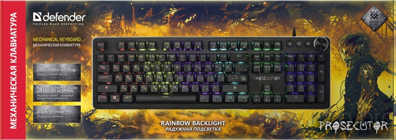 Клавиатура USB PROSECUTOR RU GK-370L 45370 DEFENDER