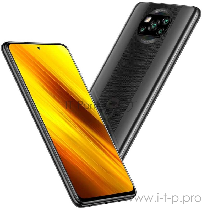 Смартфон Xiaomi Poco X3 128Gb 6Gb серый моноблок 3G 4G 2Sim 6.67 1080x2400 Android 10 64Mpix 802.11 a/b/g/n/ac NFC GPS GSM900/1800 GSM1900 MP3 A-GPS microSD