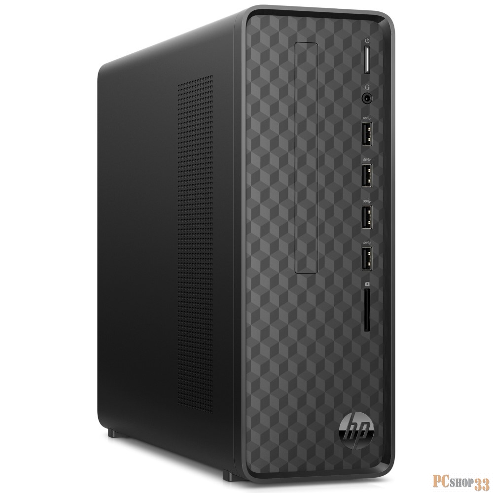 ПК HP Slimline S01-pF1023ur PG G6405 (4.1)/4Gb/SSD128Gb/UHDG 610/CR/Windows 10/GbitEth/WiFi/BT/180W/черный