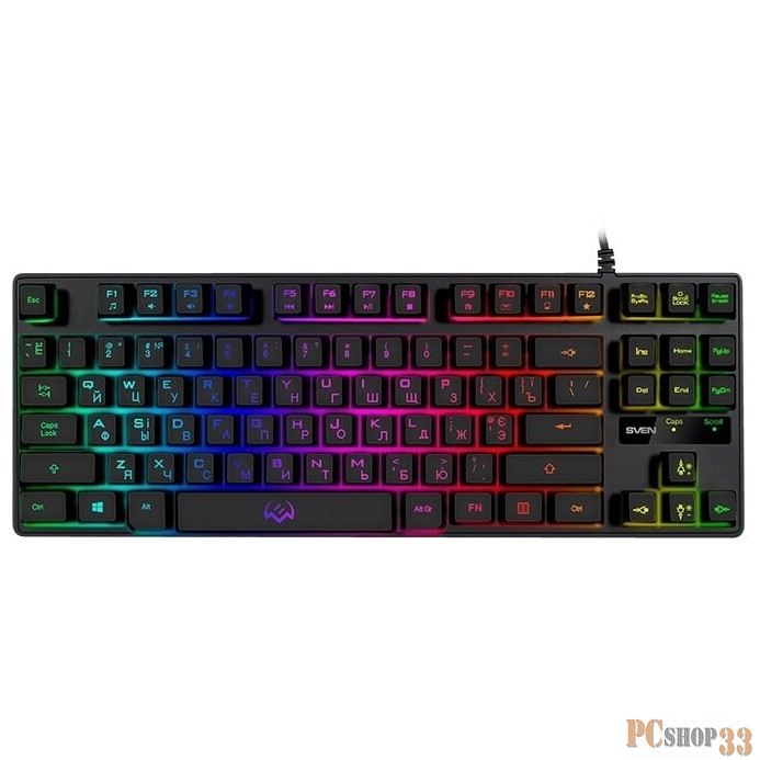 Игровая клавиатура SVEN KB-G7400 (87кл., 12 Fn функций, подсветка) Игровая клавиатура SVEN KB-G7400 (87кл., 12 Fn функций, подсветка)