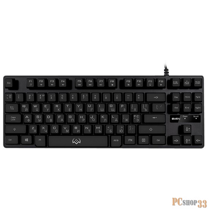 Игровая клавиатура SVEN KB-G7400 (87кл., 12 Fn функций, подсветка) Игровая клавиатура SVEN KB-G7400 (87кл., 12 Fn функций, подсветка)