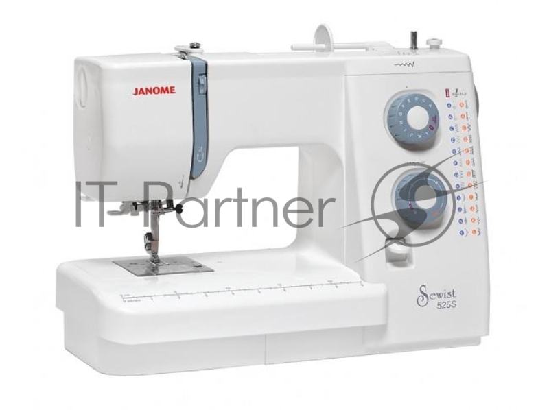 Швейная машина Janome Sewist 525S 25 операций, горизонт.челнок, автоматическая петля, нитевдеватель, плавная регулировка длины стежка до 4 мм, ширины зигзага до 5 мм, регулировка давления лапки на ткань, рычаг обратного хода, возможность отключения