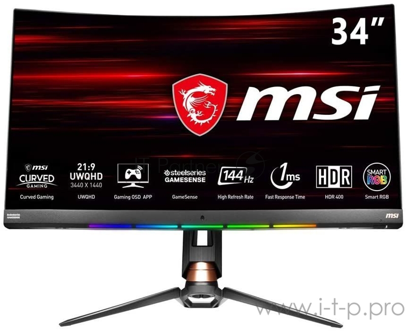Монитор MSI 34 Optix MPG341CQR VA 3440x1440 144Hz FreeSync 400cd/m2 21:9
