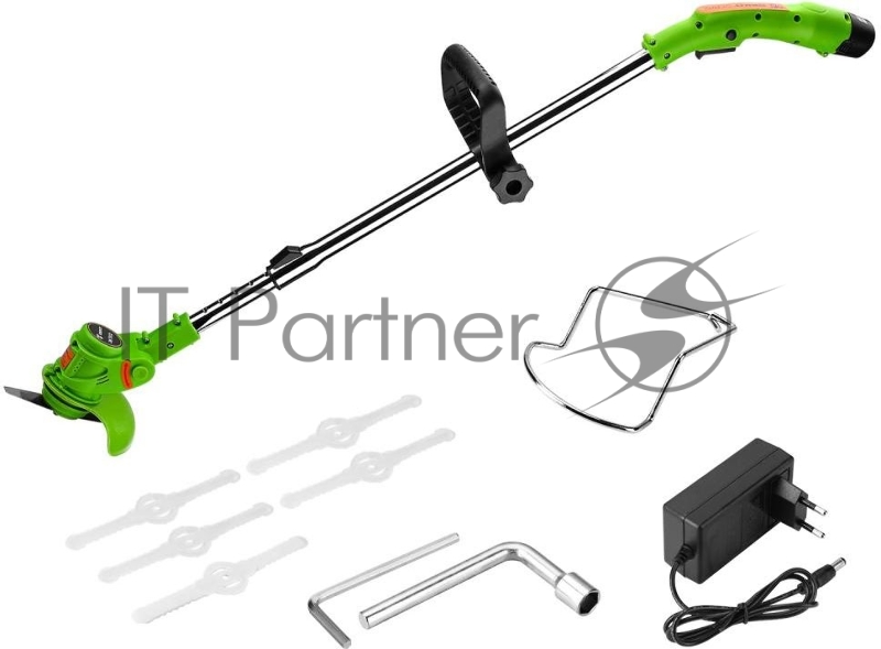 Триммер электрический Deko DKTR12 аккум. 300Вт неразбор.штан. реж.эл.:нож