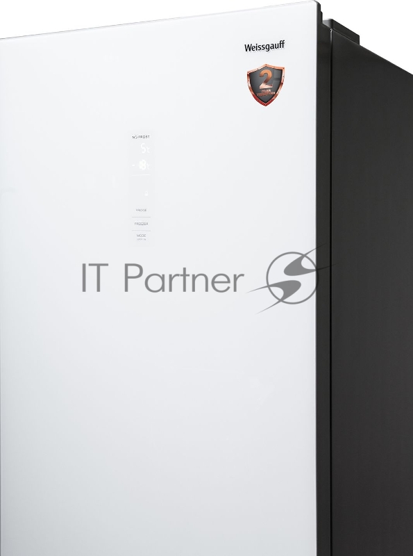 Холодильник Weissgauff WRK 2000 WGNF DC Inverter белое стекло (двухкамерный)