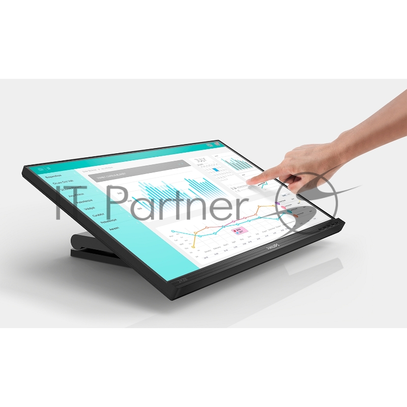 МОНИТОР 23.8 PHILIPS 242B1TC/00 Black (IPS, Multi-Touch, 1920x1080, 75Hz, 4 ms, 178°/178°, 250 cd/m, 50M:1, +HDMI 1.4,