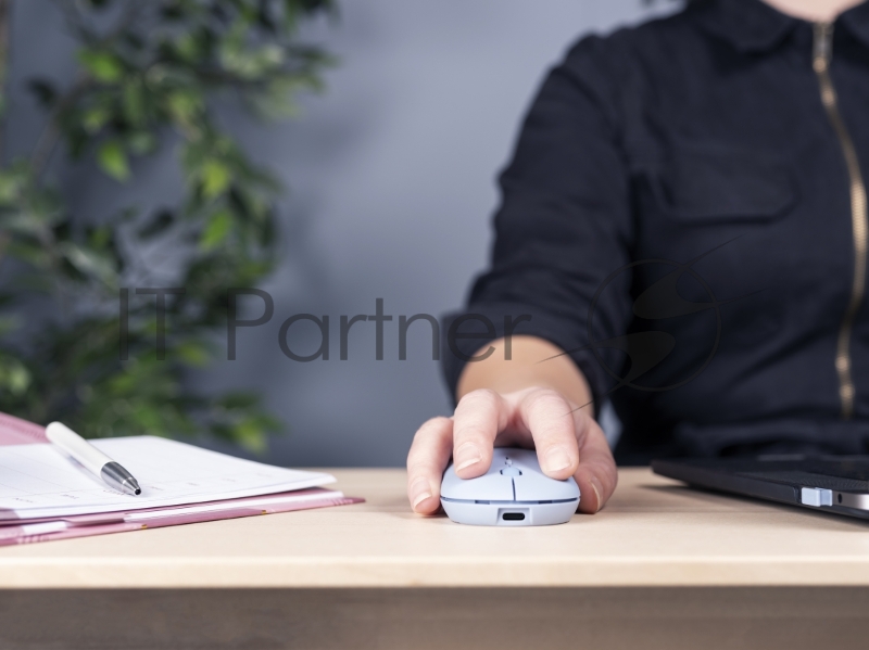 Мышь беспроводная Trust 24126 сверхтонкая аккумуляторная PUCK голубая