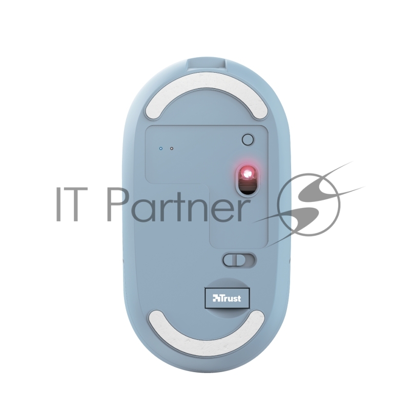 Мышь беспроводная Trust 24126 сверхтонкая аккумуляторная PUCK голубая
