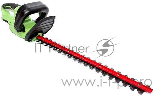 Кусторез аккумуляторный RedVerg RD-HT18V (без акк, без з/у) Li-ion, 18В 1400 об/мин длина пильного полотна 510мм макс. диаметр реза 11мм ножи - сталь 65Mn вес - 2,7кг