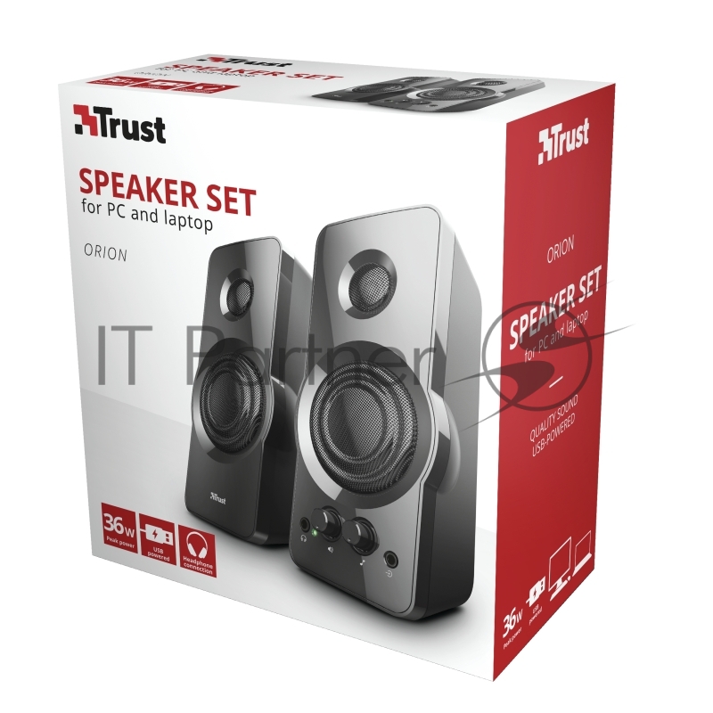 Компьютерные колонки Trust 23695 проводные настольные Orion 2.0