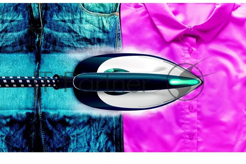 Парогенератор Philips Парогенератор Philips/ Парогенератор, 2400 Вт, удар 400 г, пар 120 г/мин, 6,5 бар, SteamGlide, OptimalTEMP, автоотключение