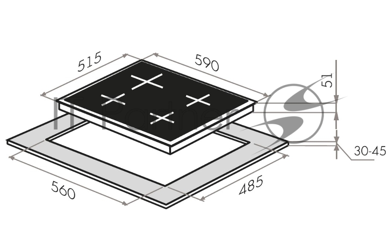 Газовая панель MAUNFELD EGHG.64.23CW/G