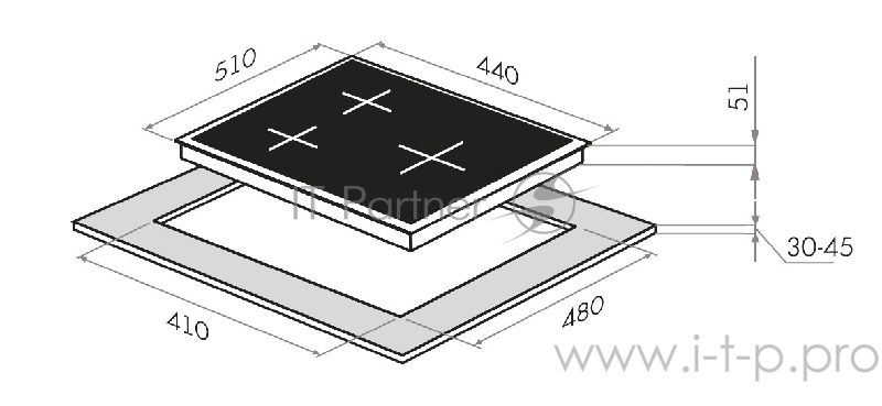 Газовая панель MAUNFELD EGHE.43.33CW/G