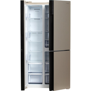 Холодильник Hyundai CS6073FV шампань стекло (трехкамерный)