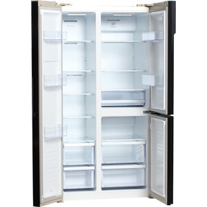 Холодильник Hyundai CS6073FV шампань стекло (трехкамерный)