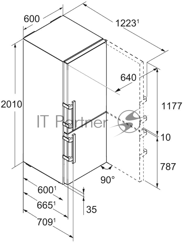 Холодильник Liebherr CBNbs 4875 черная сталь (двухкамерный)