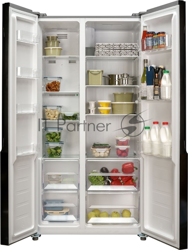 Холодильник Weissgauff WSBS 500 NFW Inverter белое стекло (двухкамерный)