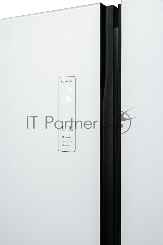 Холодильник Weissgauff WSBS 500 NFW Inverter белое стекло (двухкамерный)