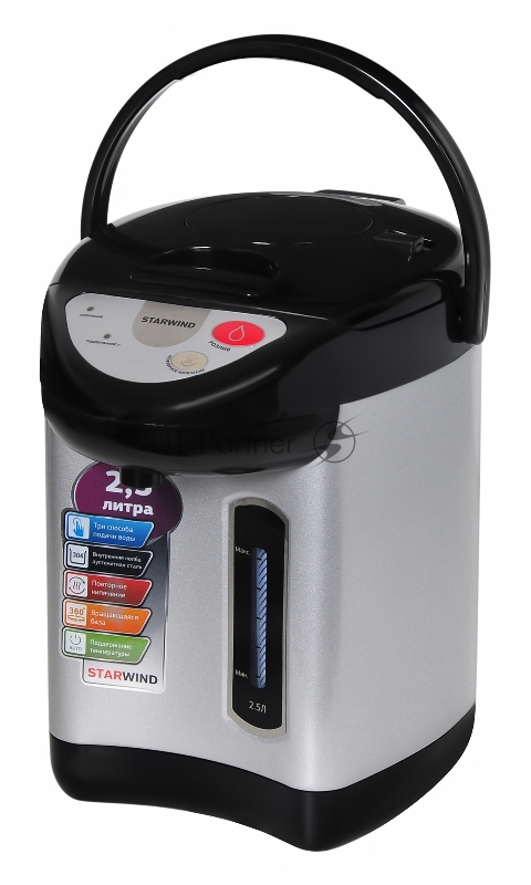 Термопот Starwind STP2231 2.5л. 750Вт серебристый/черный