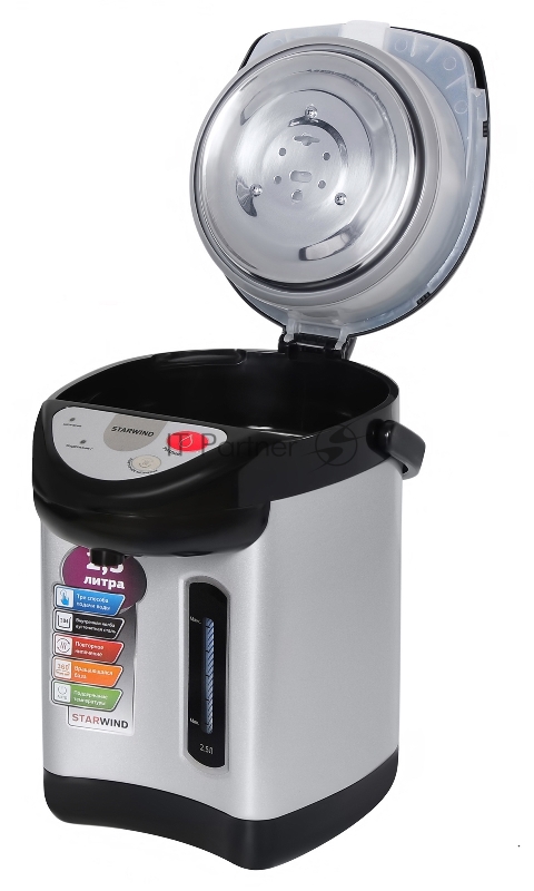 Термопот Starwind STP2231 2.5л. 750Вт серебристый/черный