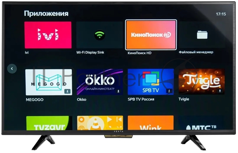 Телевизор 24 LED VEKTA LD-24SR4815BS/ 60 см,DLED,HD Ready,DVB-T/Т2/C/S2, Smart TV на платформе Яндекс, IPTV+TV, голосовой ассистент Алиса, 4-ядерный процессор, Андроид 9.0 Pie, 1Gb/8Gb, 802.11b/g/n, 2,4G, Bluetooth, LAN, CI+, HDMI х 2, USB 2.0 х 2, U