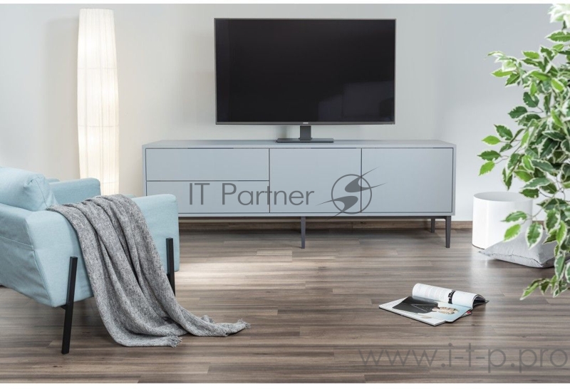 Кронштейн-подставка для телевизора Hama Fullmotion черный 32-55 макс.30кг настольный поворот