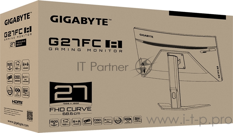 Монитор Gigabyte 27 G27FC A VA 1920x1080 165Hz FreeSync 250cd/m2 16:9