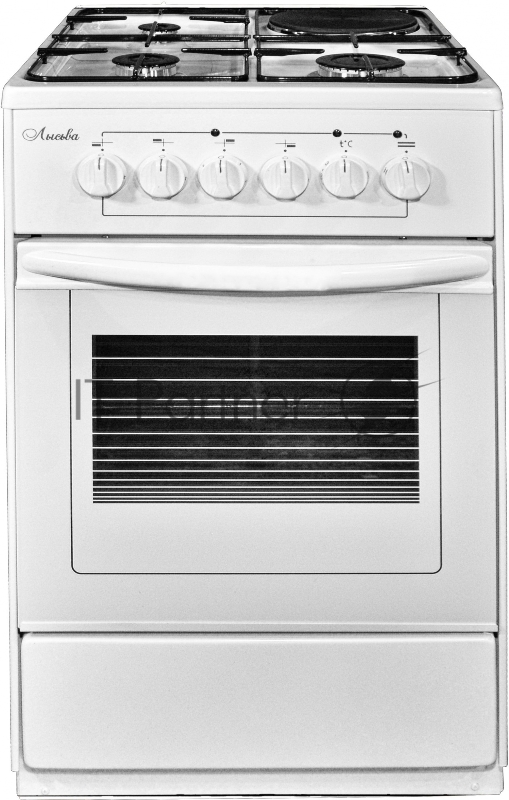 Плита Комбинированная Лысьва ЭГ 1/3г01 СТ-2у белый (без крышки) реш.сталь