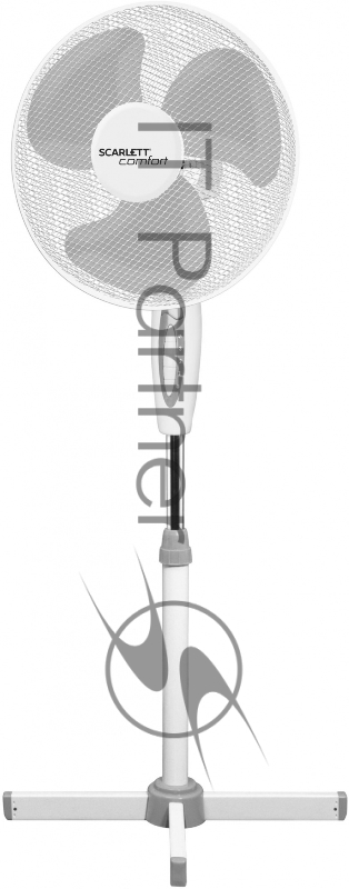 Вентилятор напольный Scarlett SC-SF111B22 38Вт скоростей:3 серый/белый